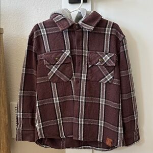 Little Bipsy Gray and Brown Plaid Shirt